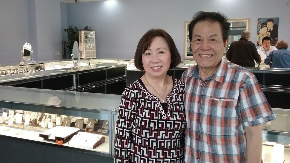 Trang and Luoc Van Ngyuen, owners of Van's Jewelry.