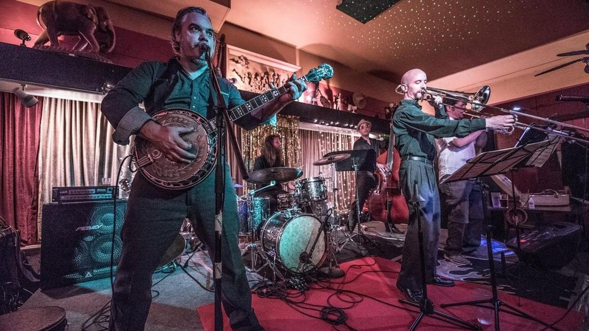 Portland band Professor Gall perfoms at the Emerald of Siam.