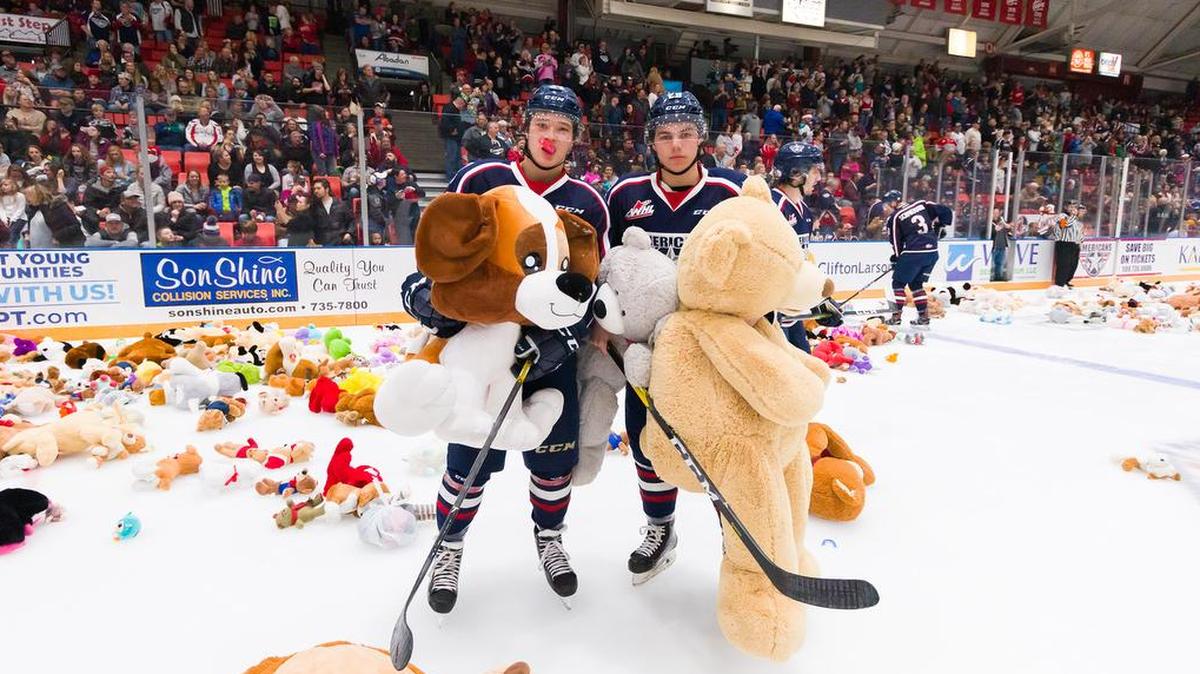 The Tri-City Americans commitment to the community, including donating stuffed animals from the annual Teddy Bear Toss game to local charities, is one reason the were voted the Best Local Sports Team.