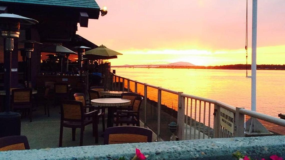 The patio at Cedars is a great place to relax and watch the sunset.