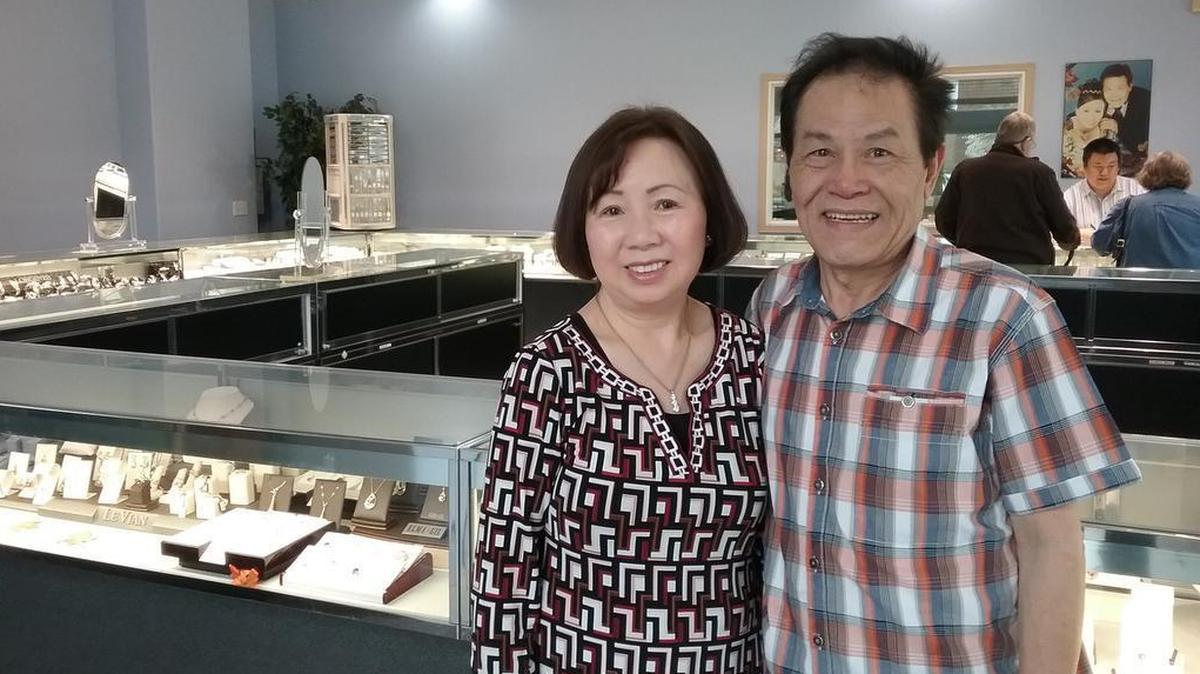 Trang and Luoc Van Ngyuen, owners of Van's Jewelry.