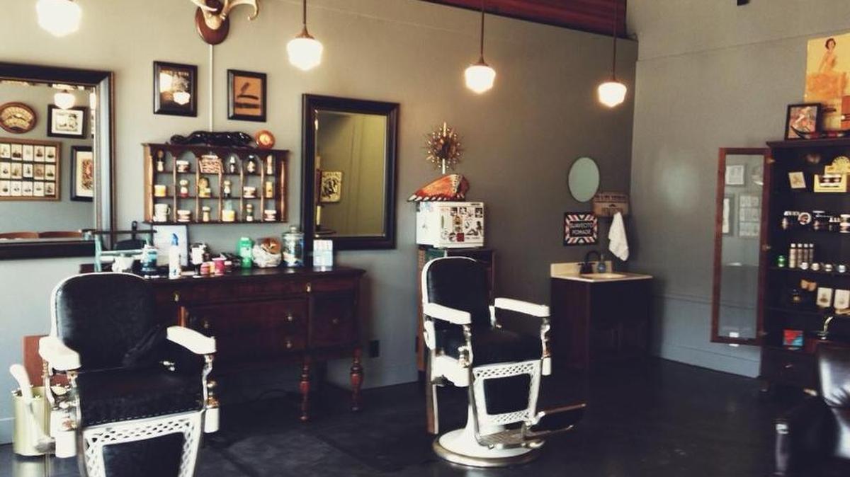 The vintage atmosphere at Steadfast Barber Shop sets it apart.