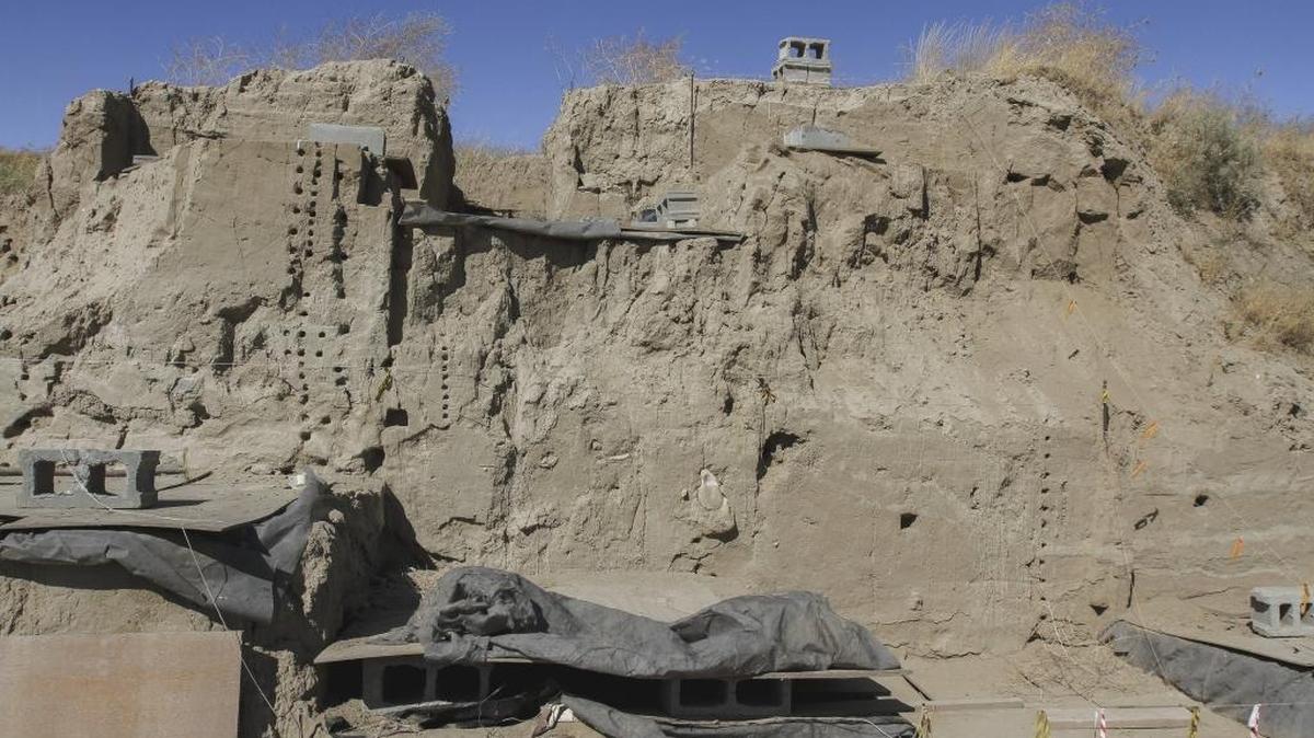 The excavating site of Coyote Canyon Mammoth.