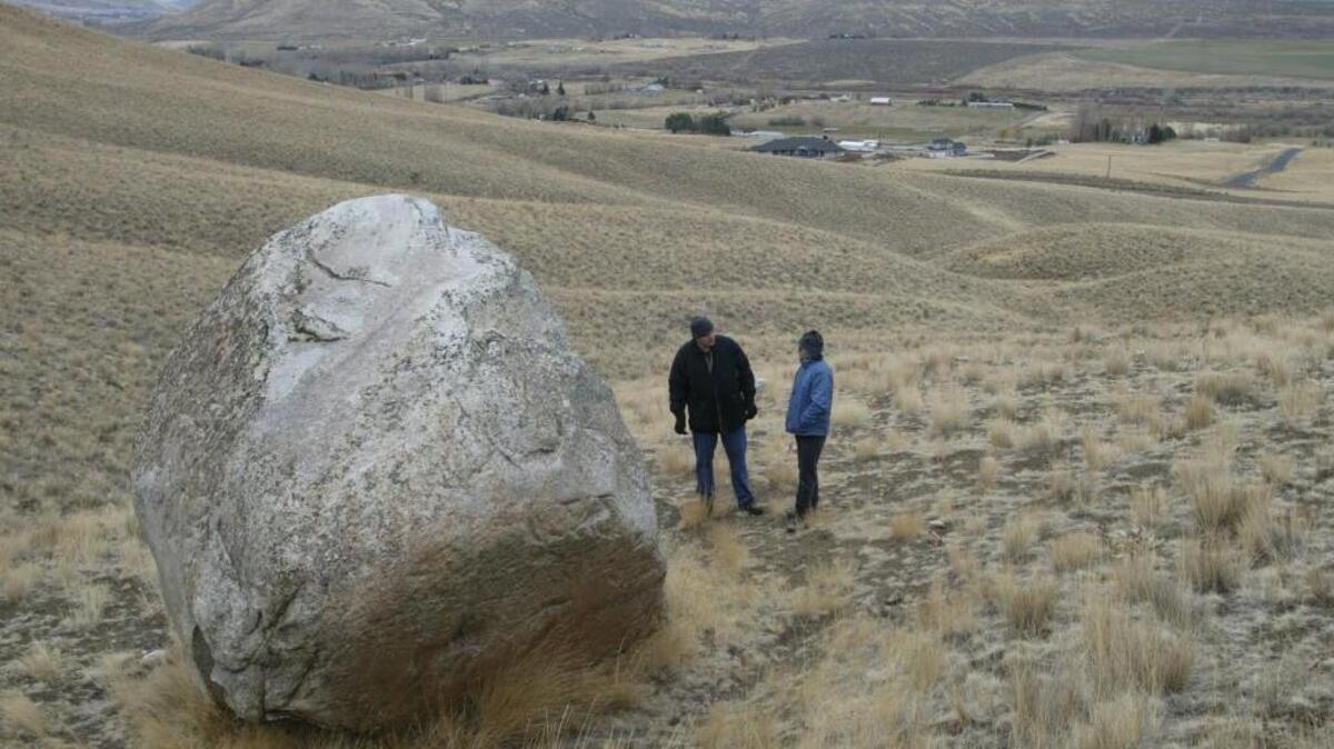 The Reach museum in Richland still has openings for its Aug. 26 geology tour. This granite boulder on a hillside southwest of Kennewick is an “erratic” deposited during Ice Age Floods.