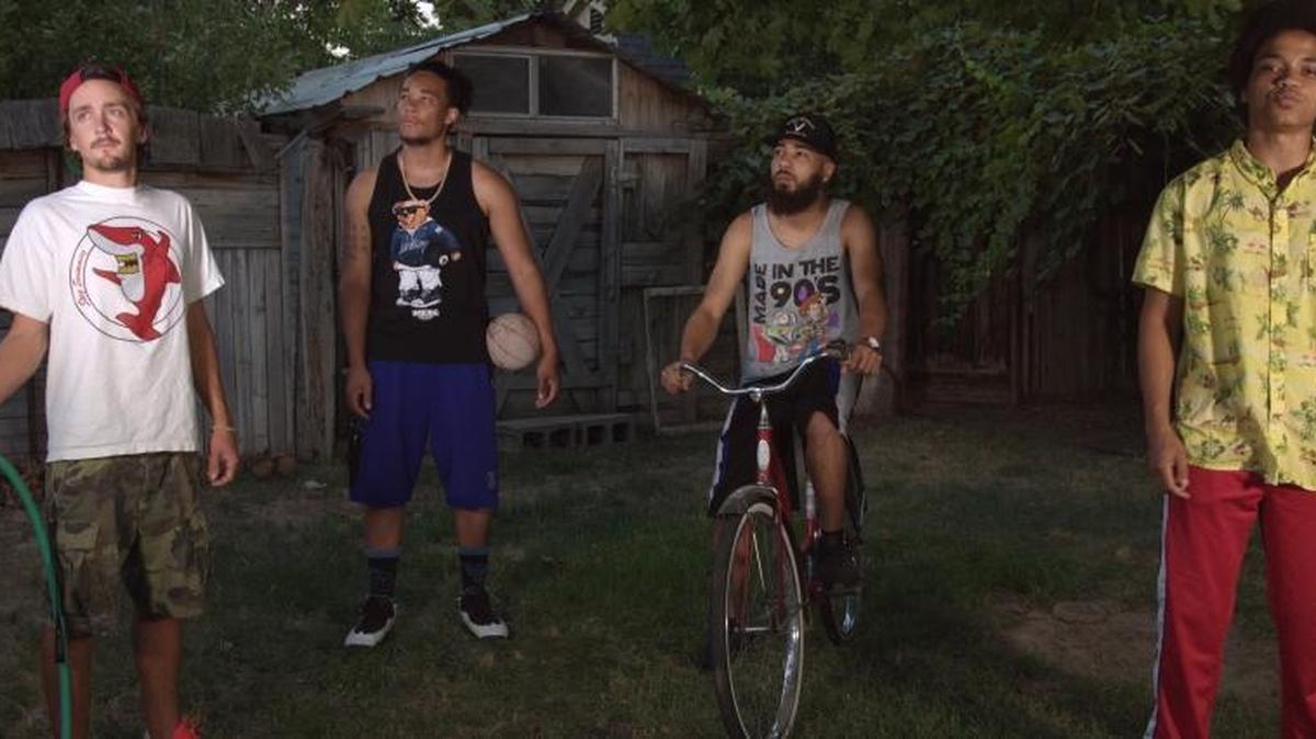 Richland rapper Karma, far right, is releasing a video for his song, ‘In the Net,’ on Friday. It was directed by acclaimed Northwest filmmaker Justin Frick.