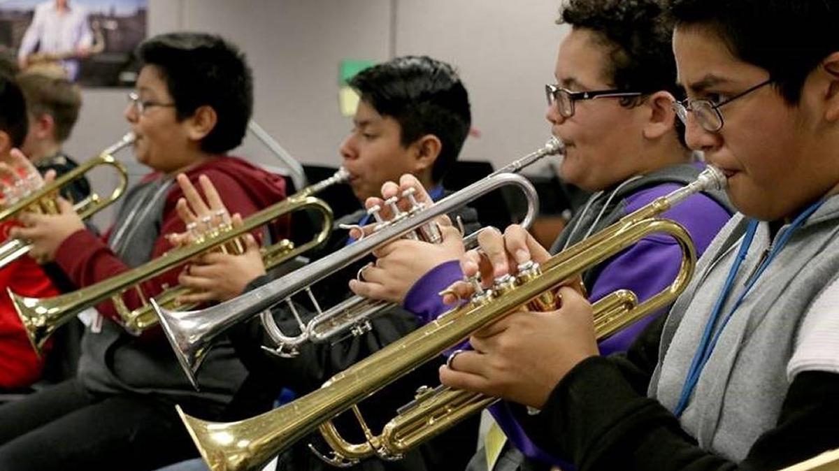 Park Middle School band students prepare for their winter concert at 6:30 p.m. Dec. 5 in the Kennewick High auditorium.