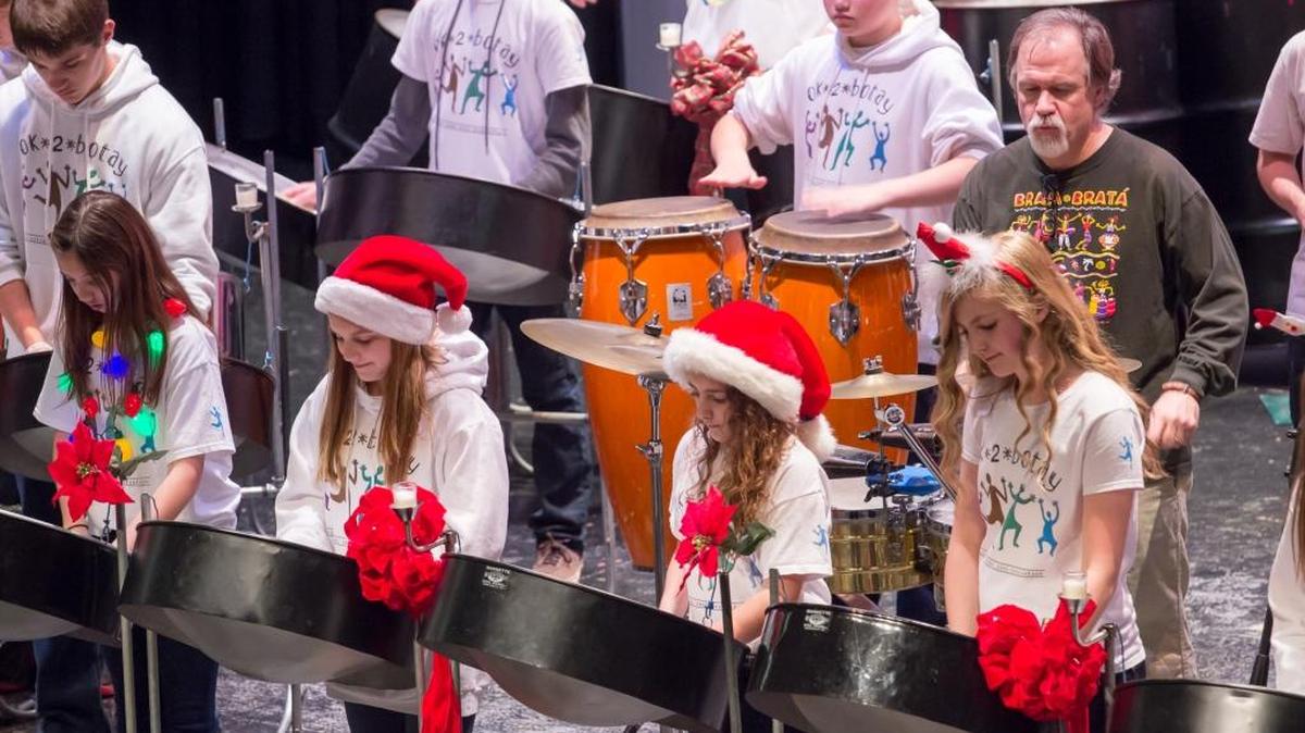 The Tri-Cities Steel Band Association performs in this December 2016 file photo.