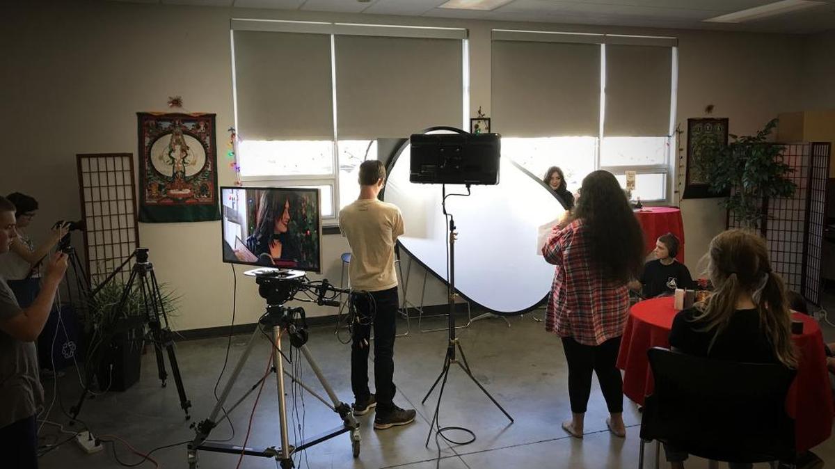 Behind the scenes of the short film “She Said/He Said,” which will screen at the Pedestal Film Festival in Richland.