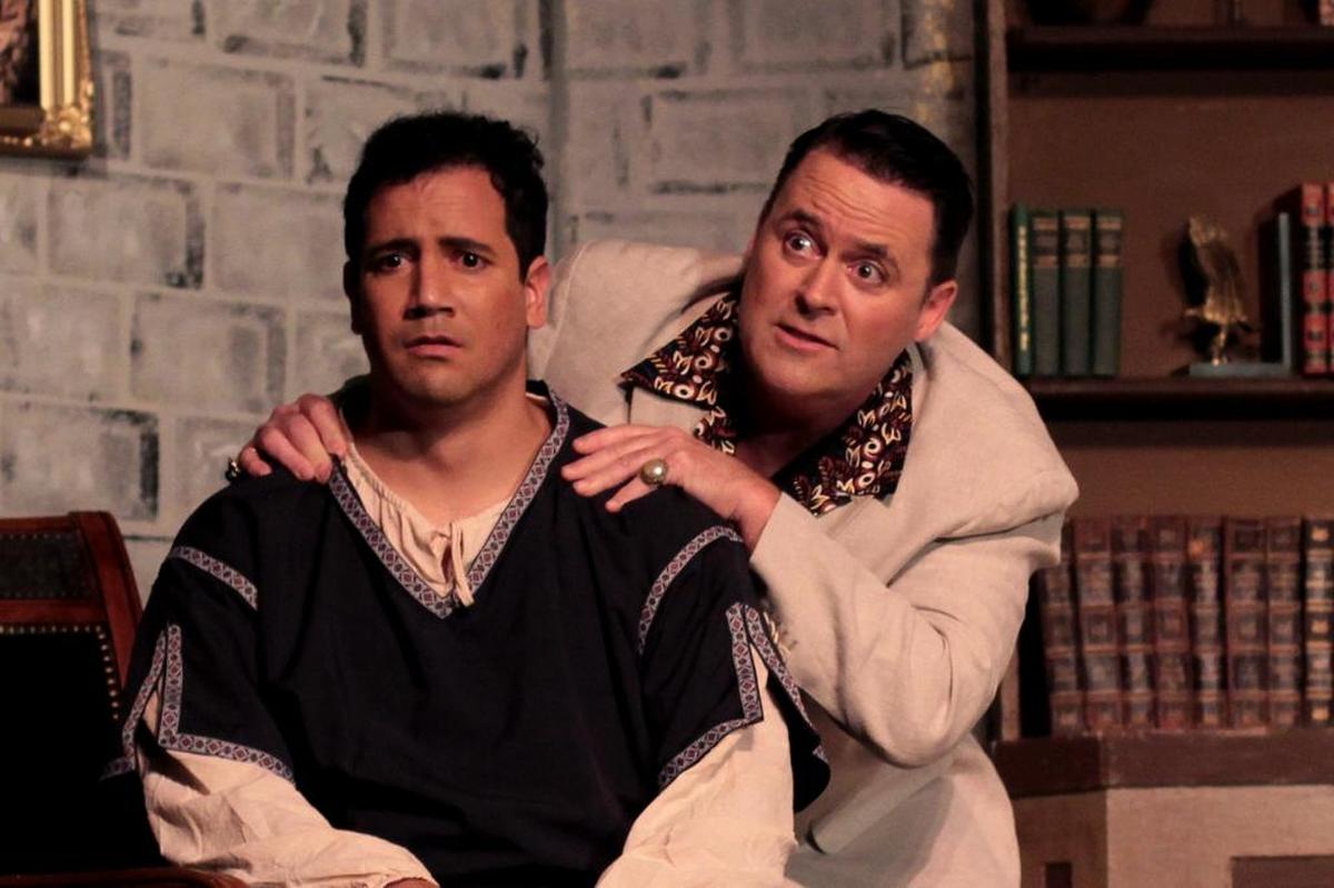From left, Sergio Bueno and Michael Thomas in The Richland Players production of I Hate Hamlet. The play opens Nov. 10.