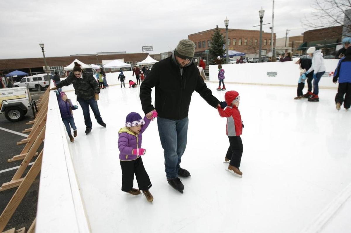 An “ice” skating rink is once again set up in downtown Kennewick