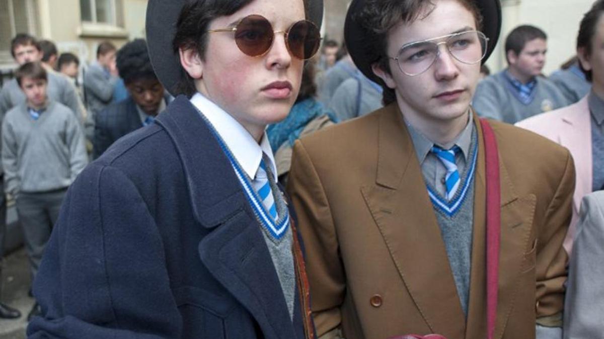 Ferdia Walsh-Peelo and Mark McKenna in “Sing Street.”