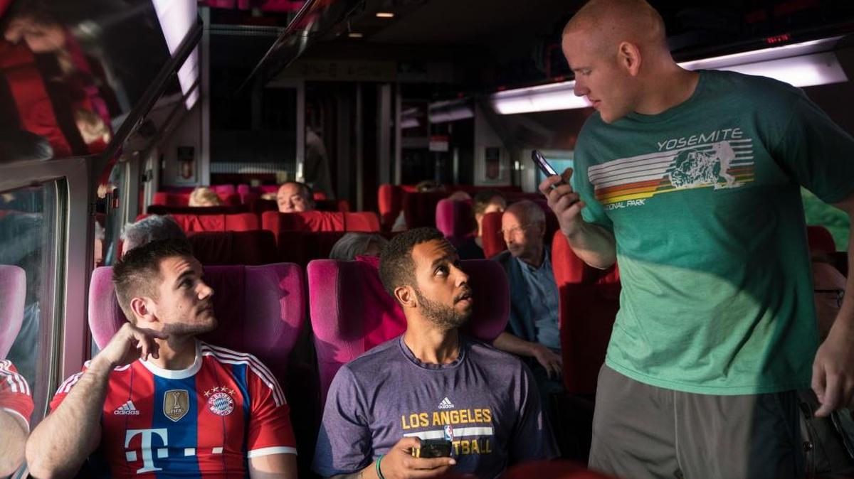 Spencer Stone, from left, Anthony Sadler and Alek Skarlatos play themselves in “The 15:17” To Paris,” the latest biopic from top-shelf director Clint Eastwood.
