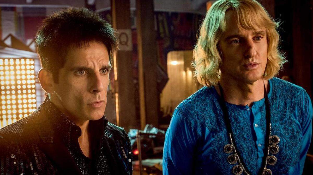 Ben Stiller plays Derek Zoolander and Owen Wilson plays Hansel in “Zoolander 2.”