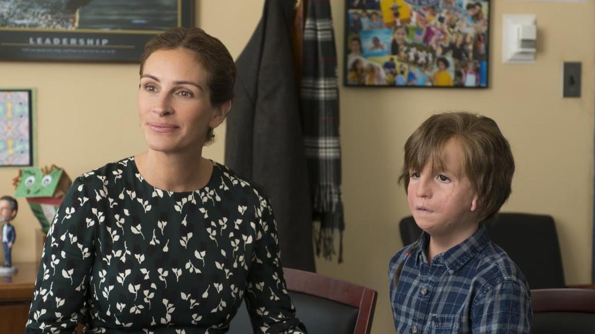 Jacob Tremblay, right, and Julia Roberts star in "Wonder," the season’s feel-good movie that will run you through an emotional gamut.