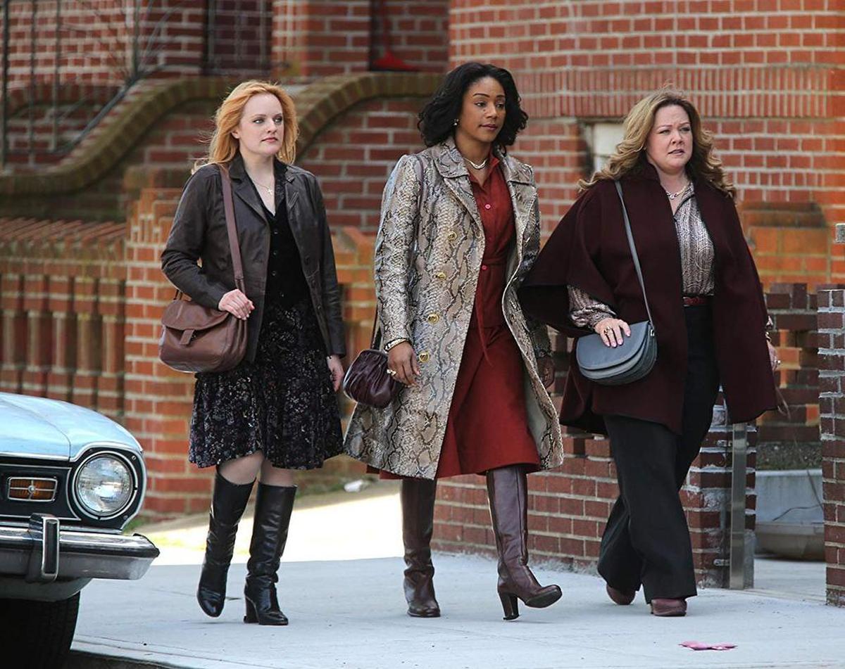"The Kitchen," featuring, from left, Elisabeth Moss, Tiffany Haddish and Melissa McCarthy.