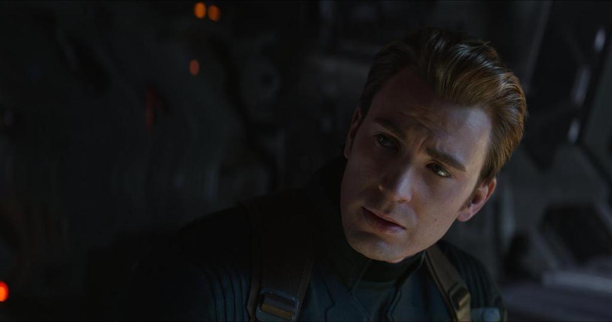 This image released by Disney shows Chris Evans in a scene from “Avengers: Endgame.”