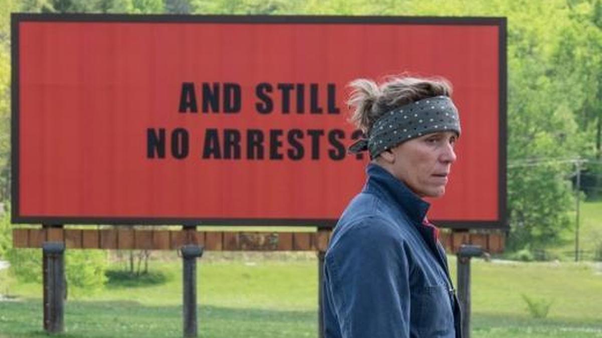Frances McDormand is at her usual amazing level in “Three Billboards Outside Ebbing, Missouri,” which figures to be one of the big winners come awards season.
