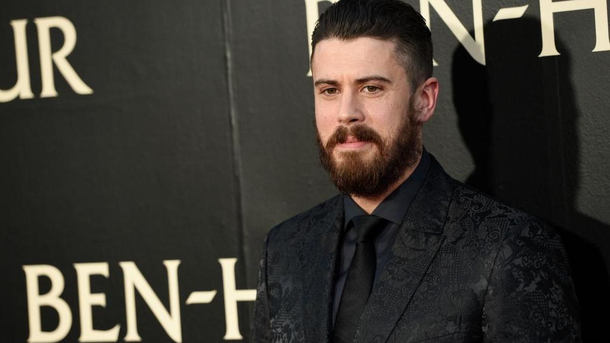 Toby Kebbell, a cast member in “Ben-Hur,” poses at the premiere of the film at the TCL Chinese Theatre IMAX in Los Angeles.