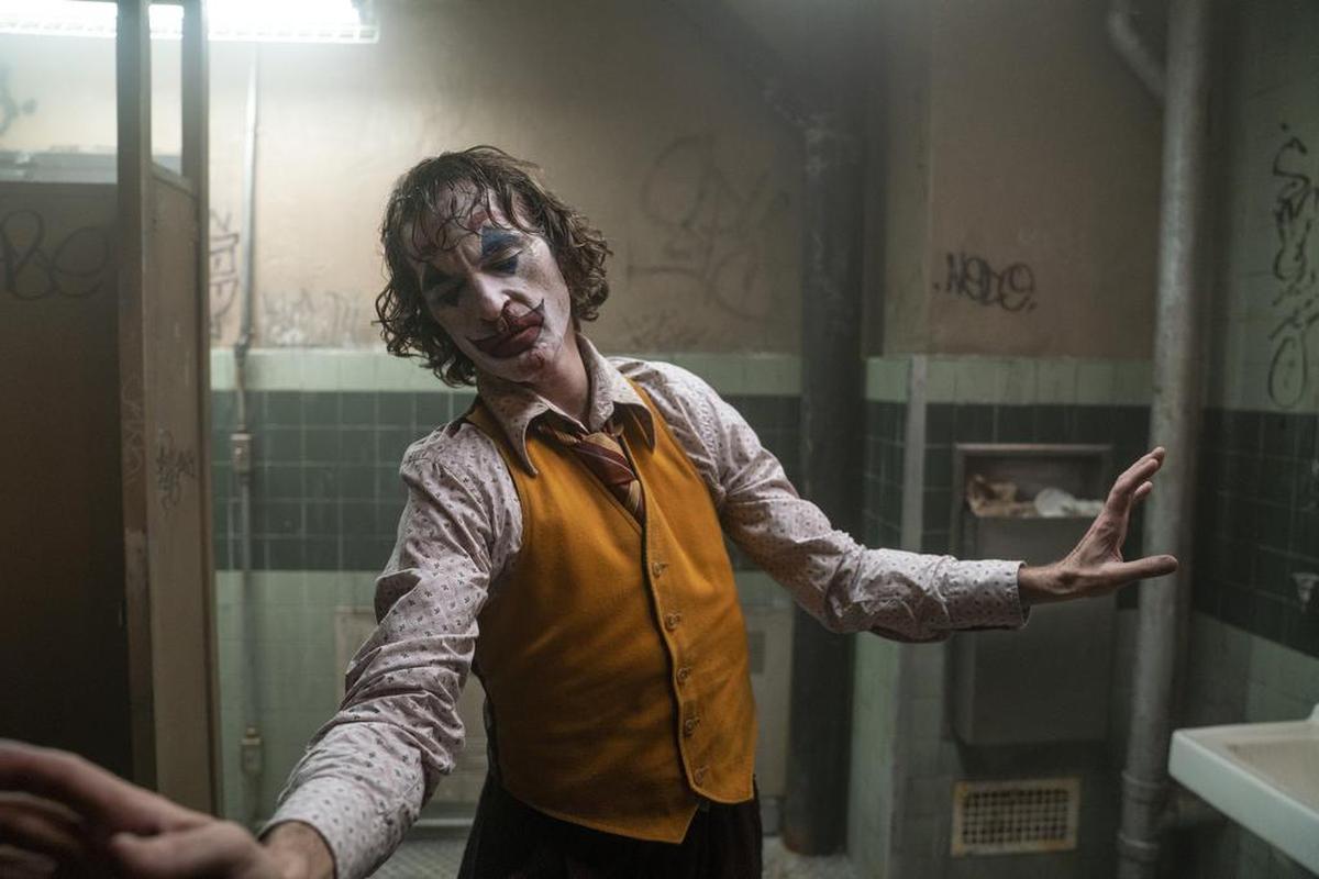 Joaquin Phoenix in a scene from "Joker," in theaters on Oct. 4.
