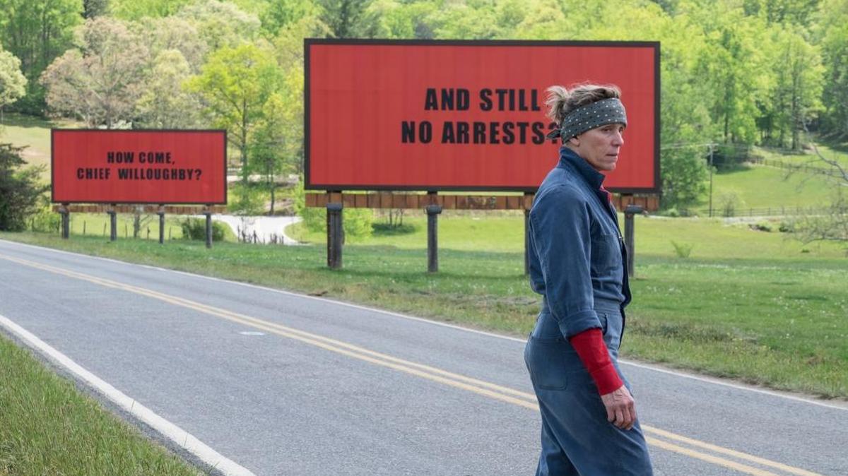 Frances McDormand is at her usual amazing level in "Three Billboards Outside Ebbing, Missouri," which figures to be one of the big winners come awards season.