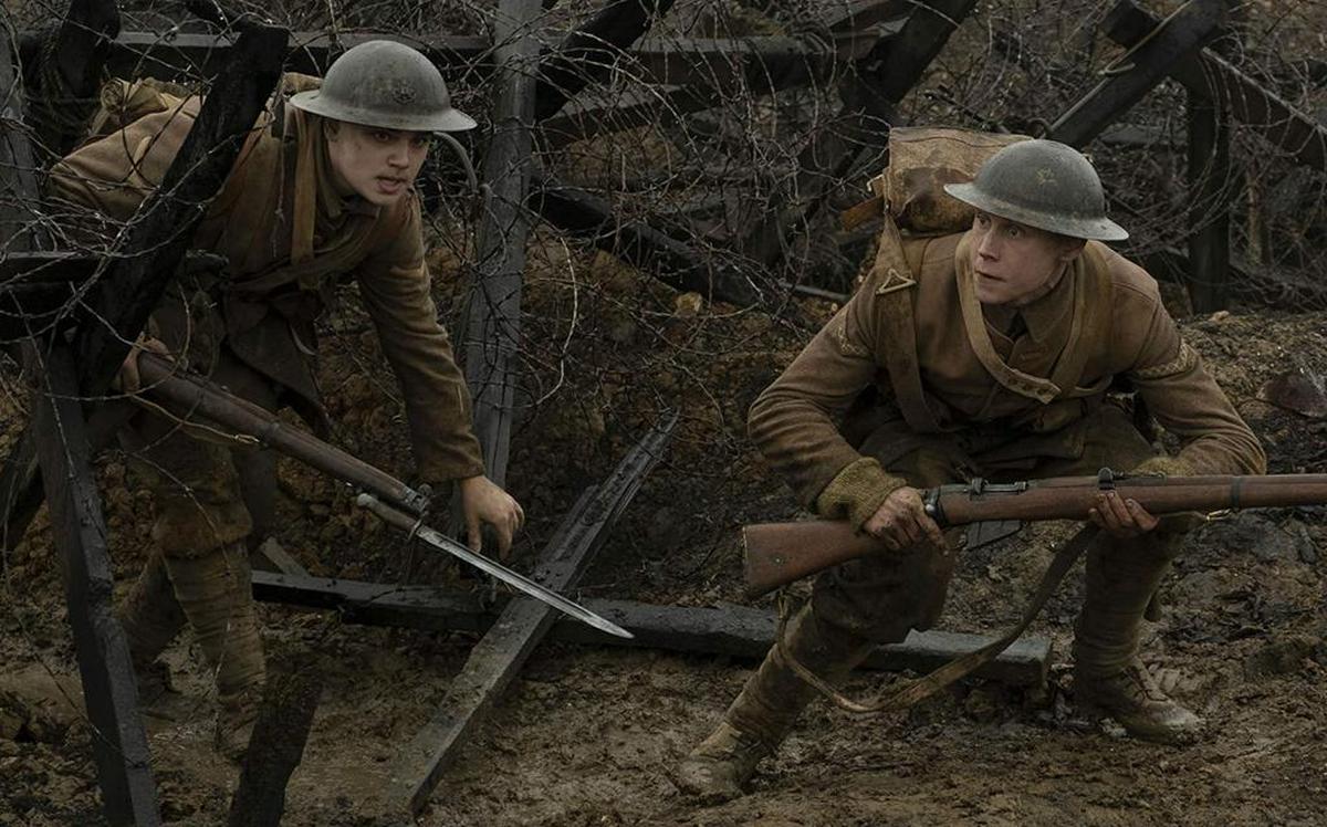 Dean-Charles Chapman and George MacKay in “1917.”