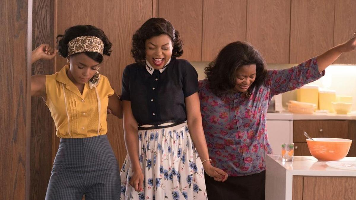 Janelle Monae, from left, Taraji P. Henson and Octavia Spencer star in a “Hidden Figures.”