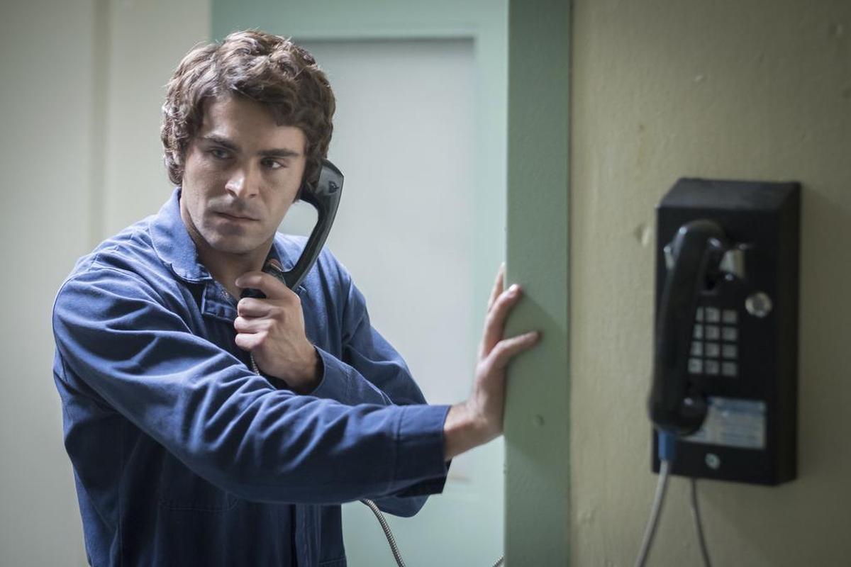 This image released by Netflix shows Zac Efron in a scene from "Extremely Wicked, Shockingly Evil, and Vile."