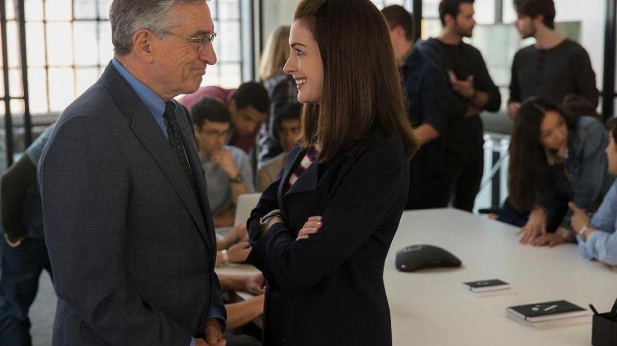 
Robert De Niro and Anne Hathaway in The Intern.
