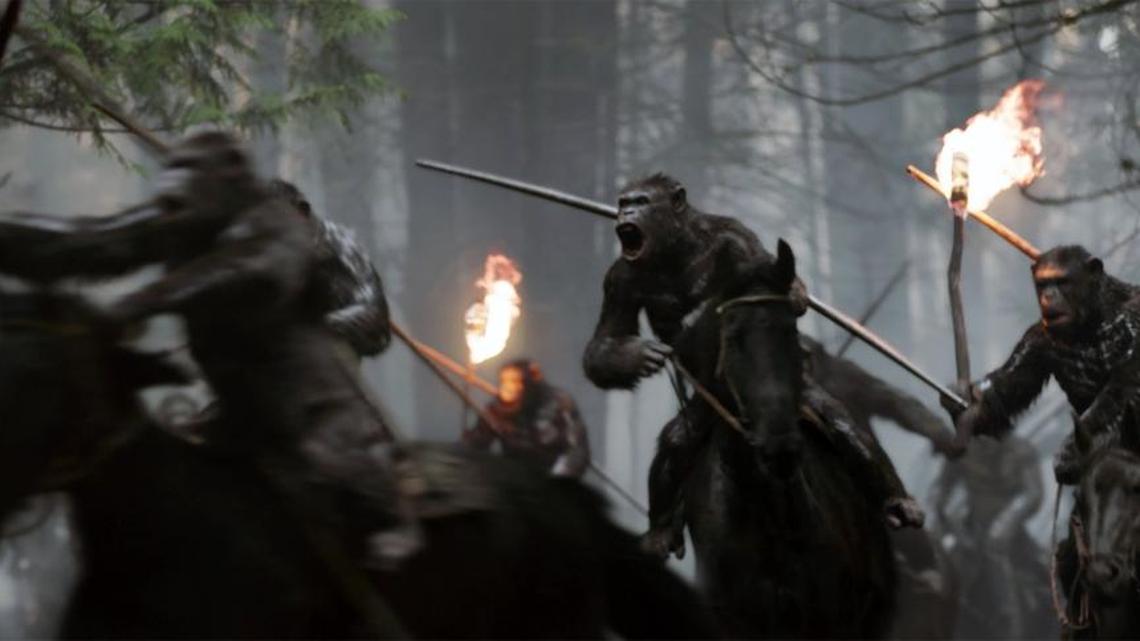 A scene from “War for the Planet of the Apes.”