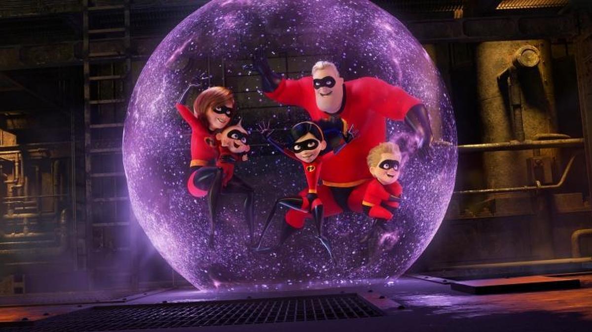 This image released by Disney Pixar shows a scene from “Incredibles 2,” in theaters on June 15.