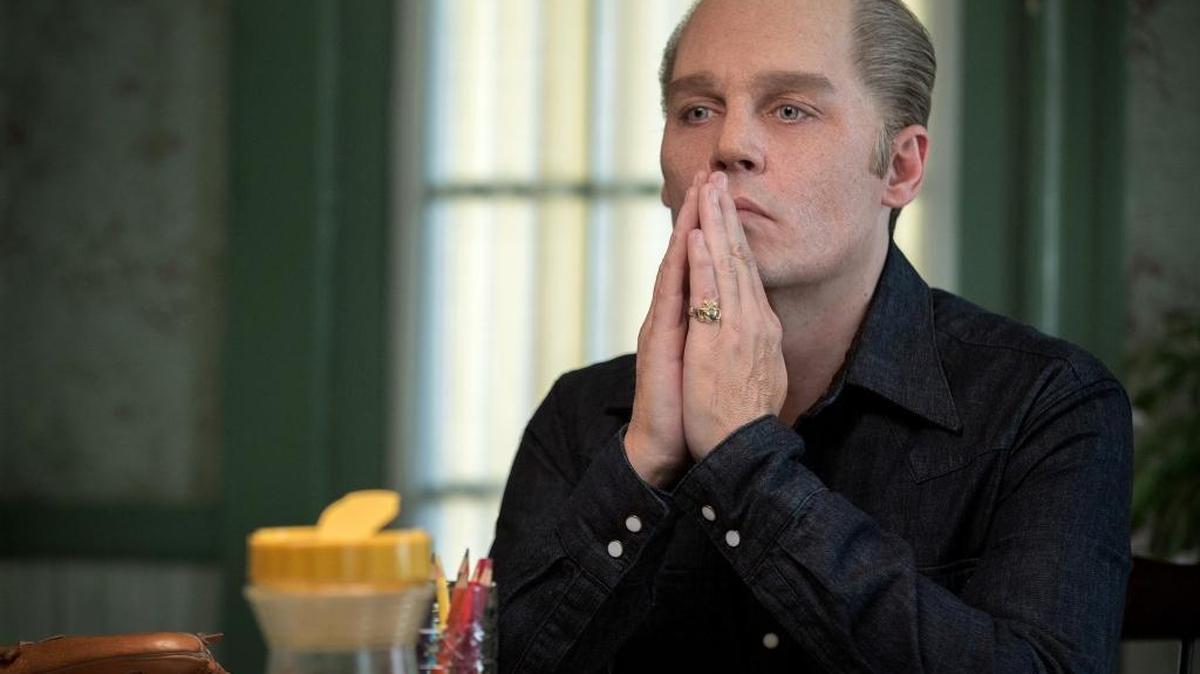 
Johnny Depp plays Whitey Bulger in Black Mass.
