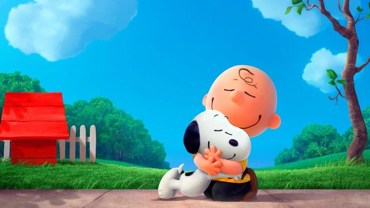 Snoopy and Charlie Brown appear in a scene from Charles Schulz’s timeless Peanuts comic strip in their big-screen debut in a CG-animated feature film in 3-D, The Peanuts Movie.