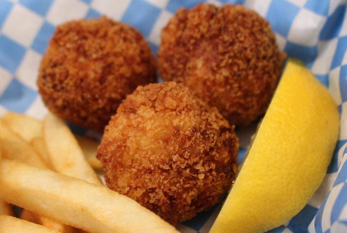 A small basket of fish fritters and fries is offered as a kids meal at Captain’s Cod Company. The traveling food truck is making stops in Kennewick and Richland later this month. It features dishes made with fish that come directly from the owners boats that troll the Bering Sea in Alaska.