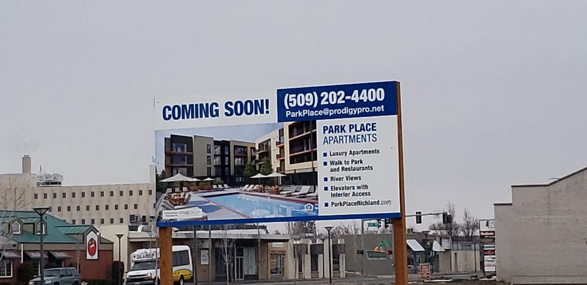 The Crown Group of Chicago and its Richland-based partner, Boost Builds, break ground on Park Place, a 104-unit apartment and retail complex at 650 George Washington Way, at 1 p.m. March 14.