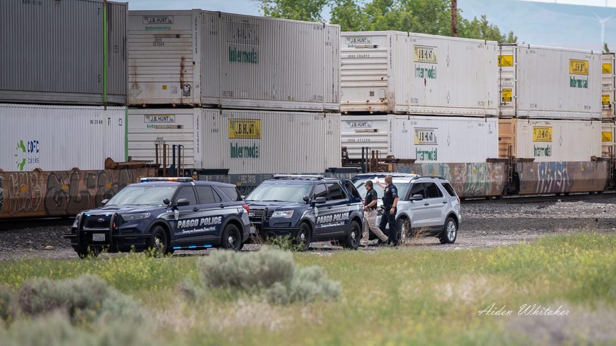 Pasco police and BNSF staff responded after a man was hit and killed while crossing the railroad tracks underneath Ainsworth Avenue.