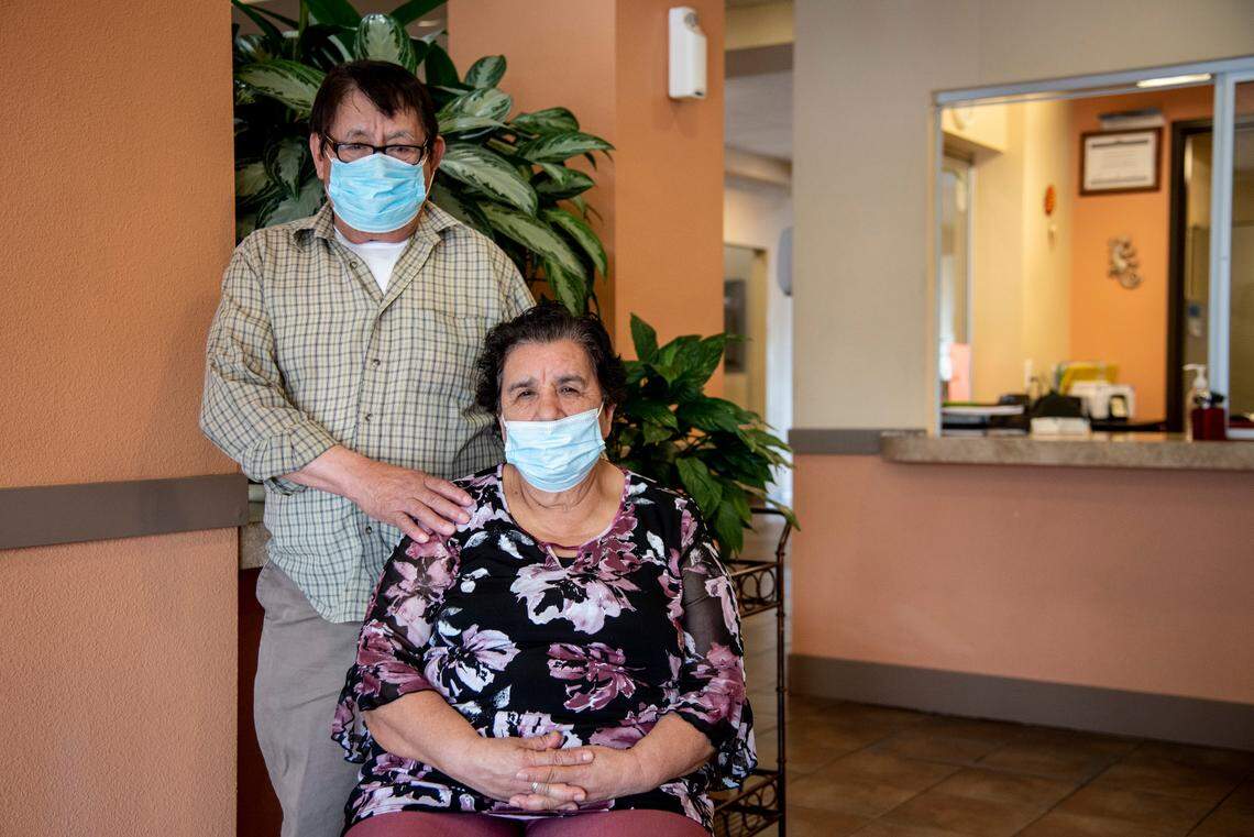 Elíodora Rojas De Moran, 73, was one of several La Posada residents diagnosed with COVID-19. Her fear of the coronavirus — and the thought she might give it to her husband has increased her depression.