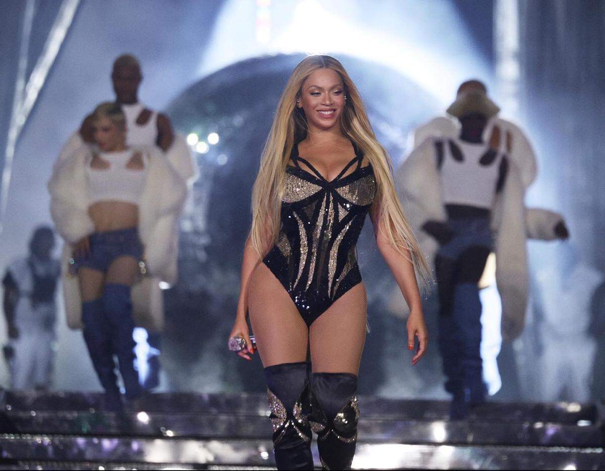 Beyoncé performs at the Renaissance World Tour stop in Phoenix, Arizona.
