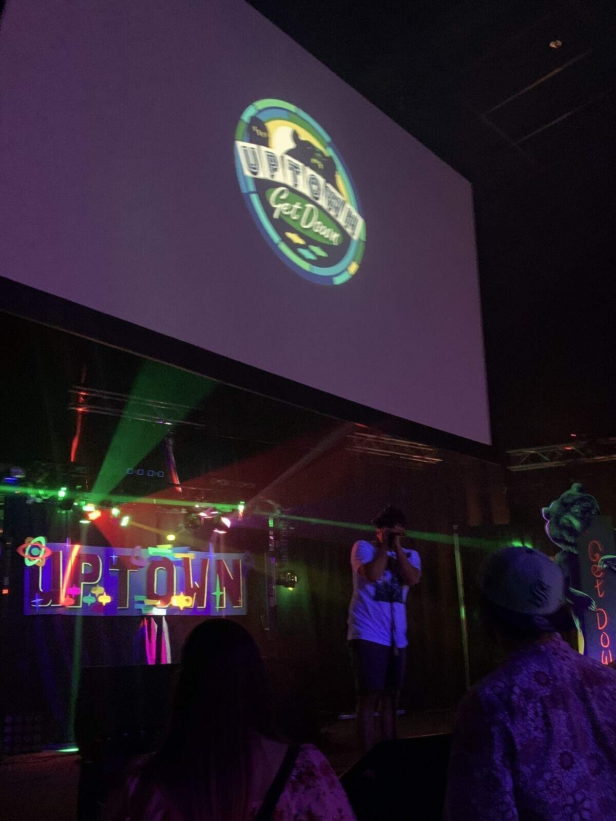 Organizer Caleb Brown performs a surprise set as C2B at the Uptown Theatre during the Uptown Get Down music festival on June 3, 2023.