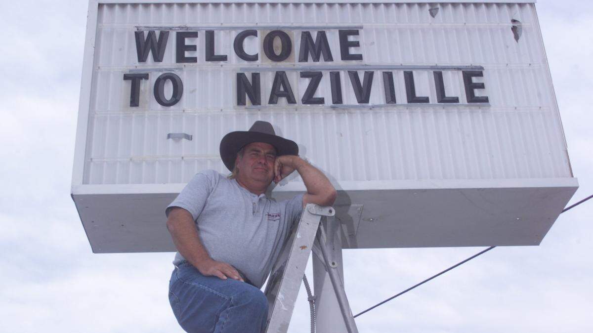 Larry Loges of Prosser put this sign up in 1998 after the city of Prosser forced him to close a flea market on his land.