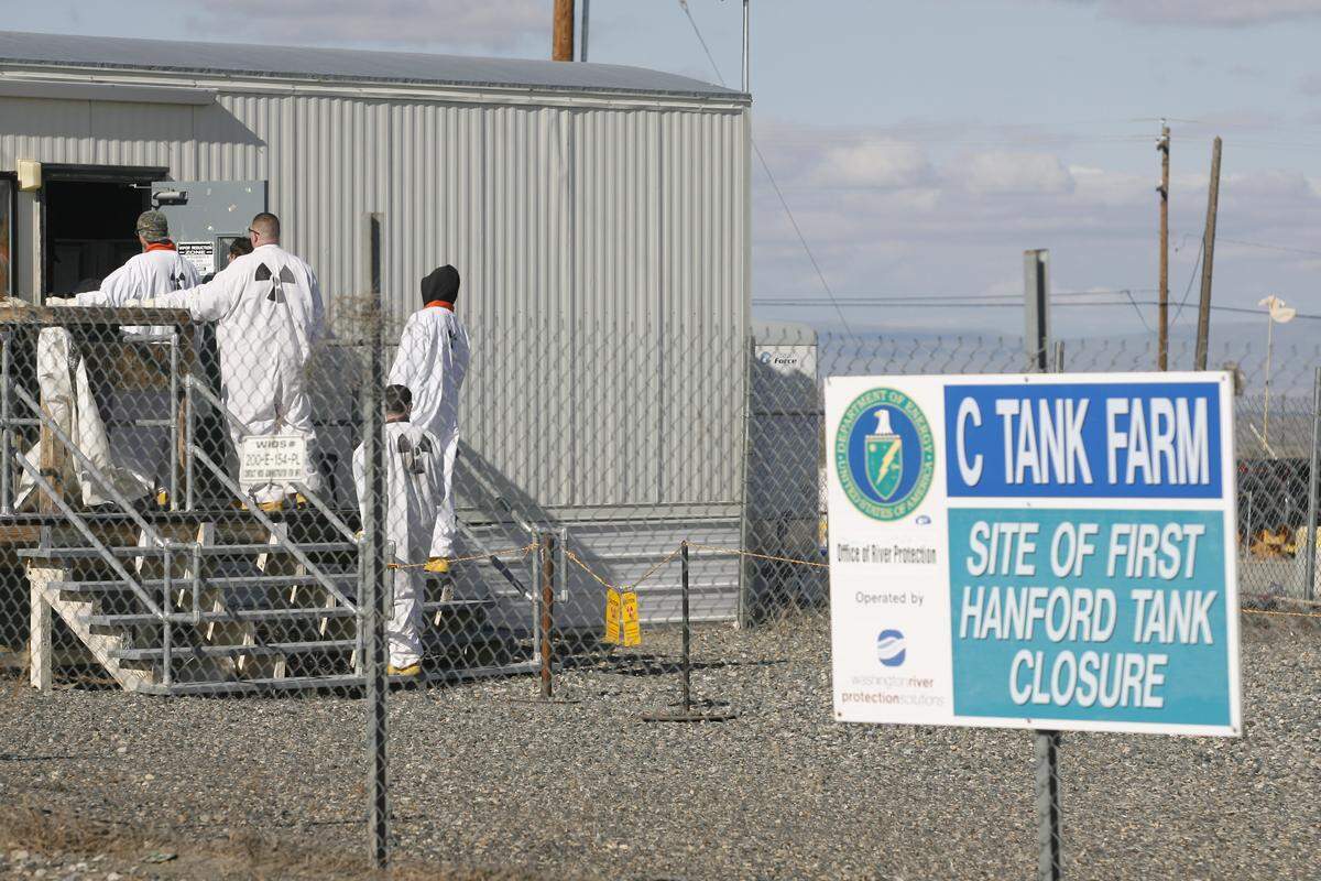 The Department of Energy is considering how to close tanks at Hanford that have been emptied of radioactive waste to regulatory standards.