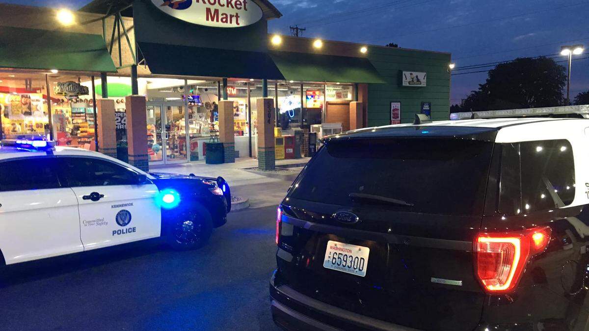 This 2019 file photo shows police vehicles at the Rocket Mart on Canal Drive.