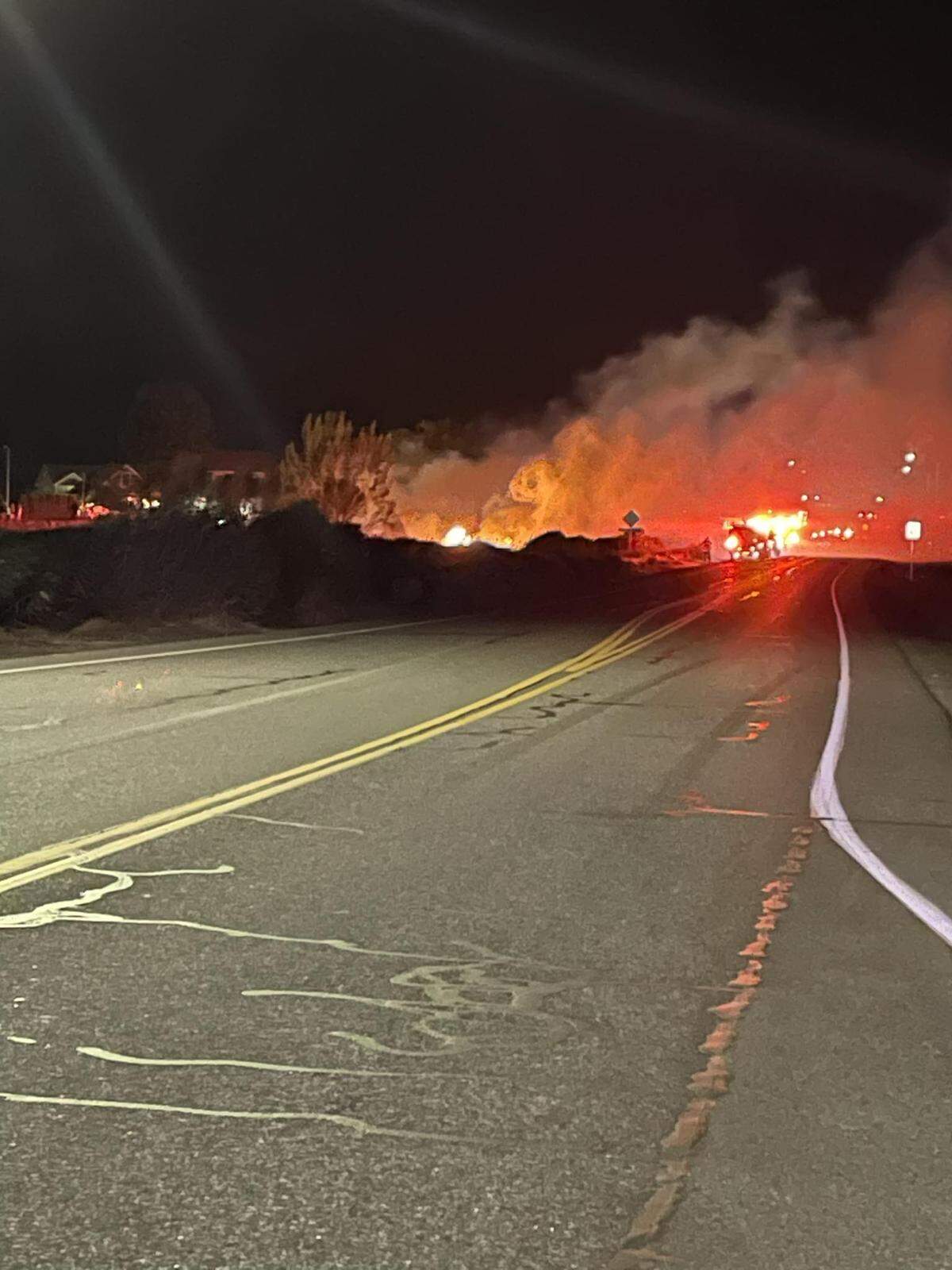 Crews battled a fire near Keene and Lattin Road on Friday.