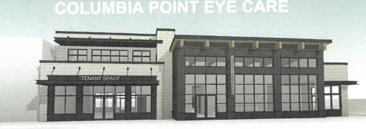 Columbia Point Eye Care clinic rendering for Vista Field, Kennewick