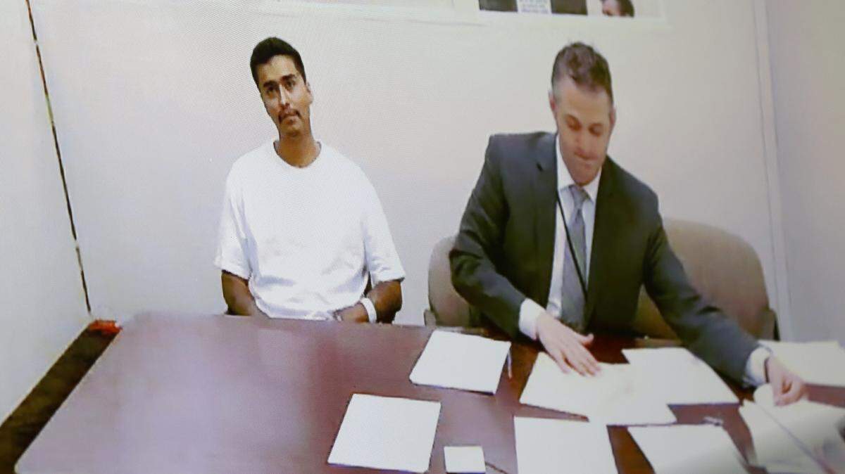 Carlos Tapia-Torres appeared in Franklin County Superior Court in Pasco on Wednesday.  Pasco police arrested five people in connection with a robbery Tuesday night.