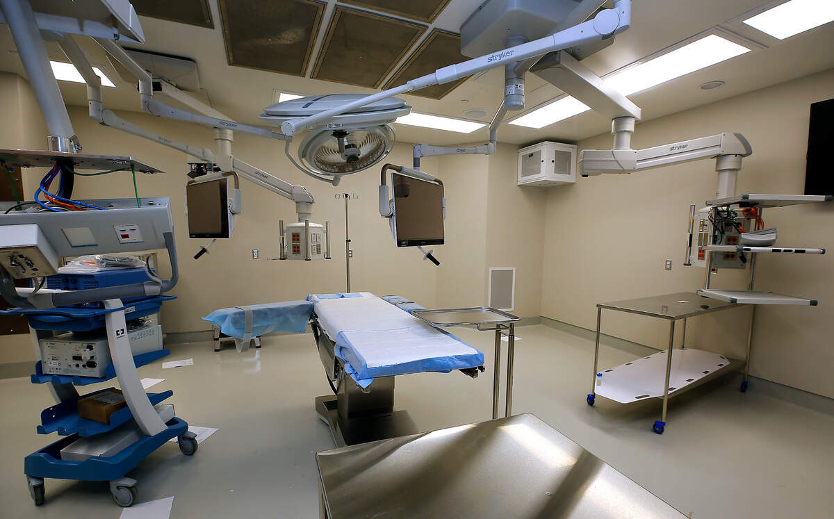 Operating room in the new 101,000-square-foot Prosser Memorial Health hospital at 200 Prosser Health Drive in Prosser.