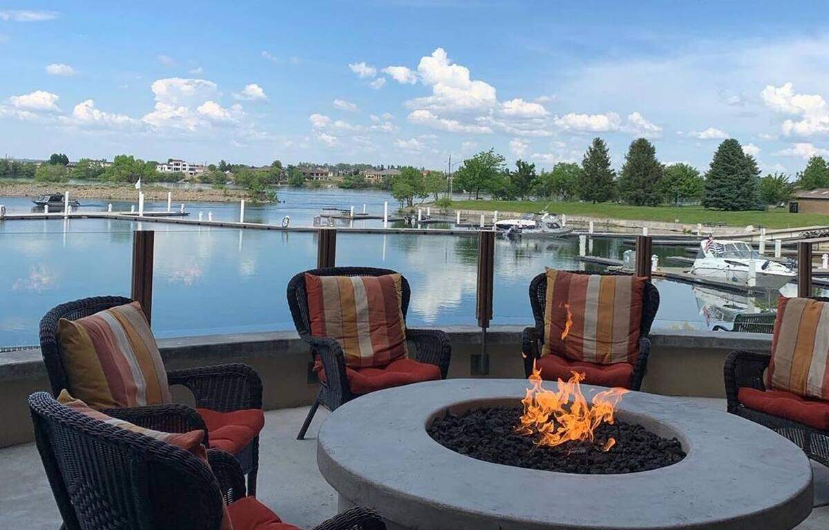 The Lodge at Columbia Point in Richland has reopened its outside seating to dining including a fireplace patio the sits up against the Columbia River.