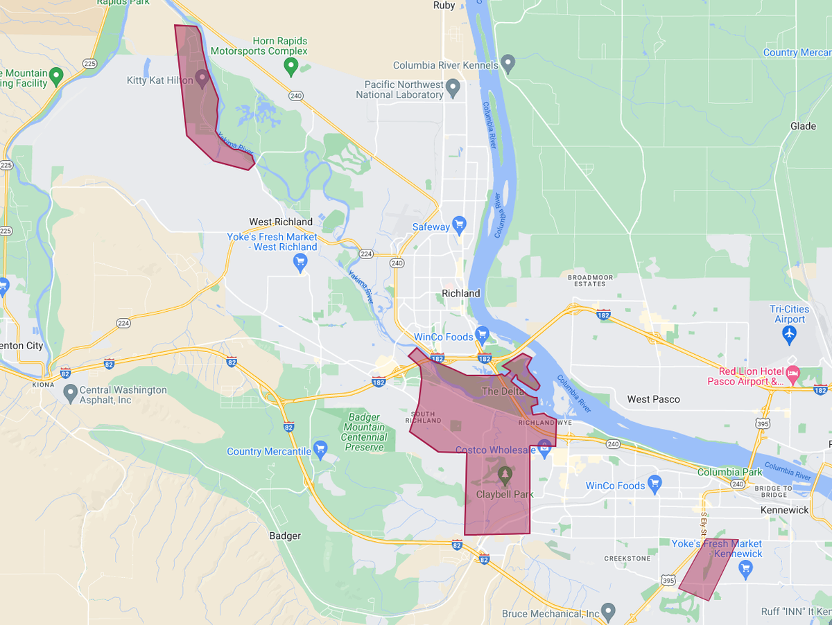 Tri-Cities areas planned for mosquito spraying by plane the evening of July 31.