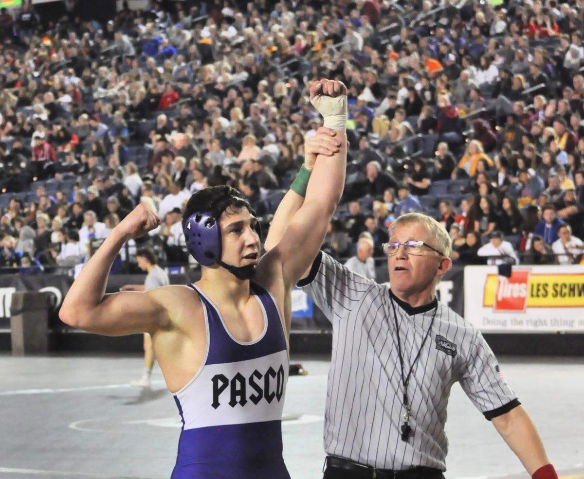 Pasco’s Isaiah Gonzalez won the 160-pound final at the WIAA’s Mat Classic XXXII.