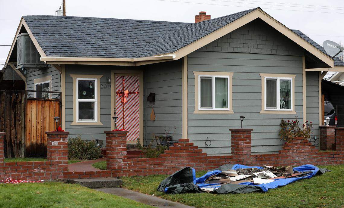 An attic fire forced a family out of their Pasco home at 209 W. Shoshone St. on Sunday afternoon.