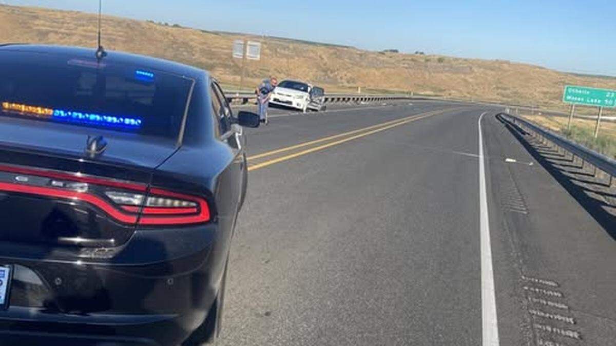 Washington State Patrol and Franklin County Sheriff’s Office deputies were at a two-car hit-and-run crash just of Highway 395 on Aug. 10.